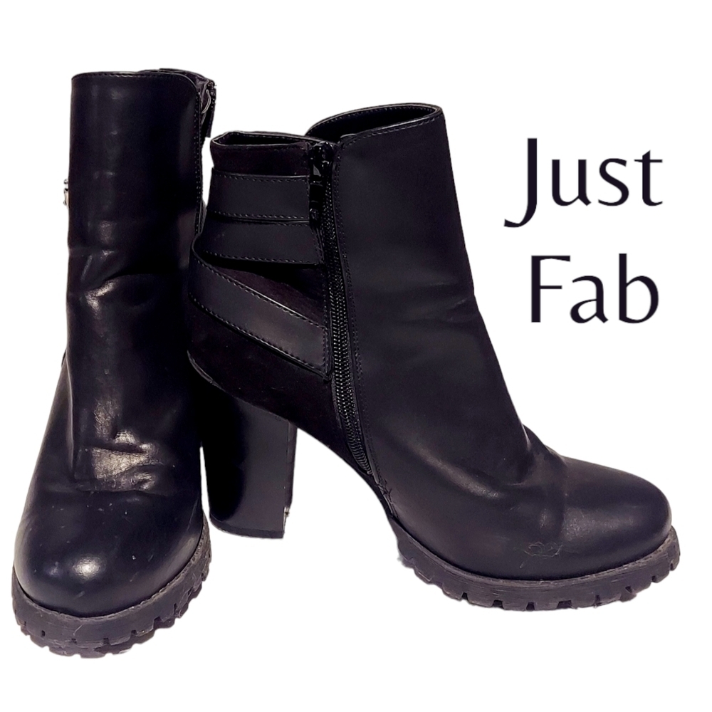 Just fab boots Black womens size 9